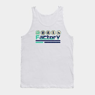 Death Factory "Retro Blue"  Distressed Tank Top